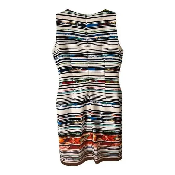 AGB Dress Women’s Sleeveless Casual - Multicolored Striped - Size 6 - Picture 3 of 4